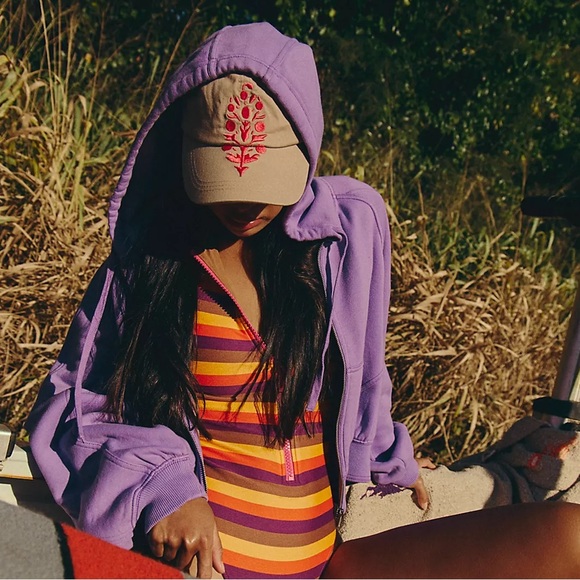 Free People FP Movement Big Buti Baseball Cap Sand/Coral - Picture 4 of 10